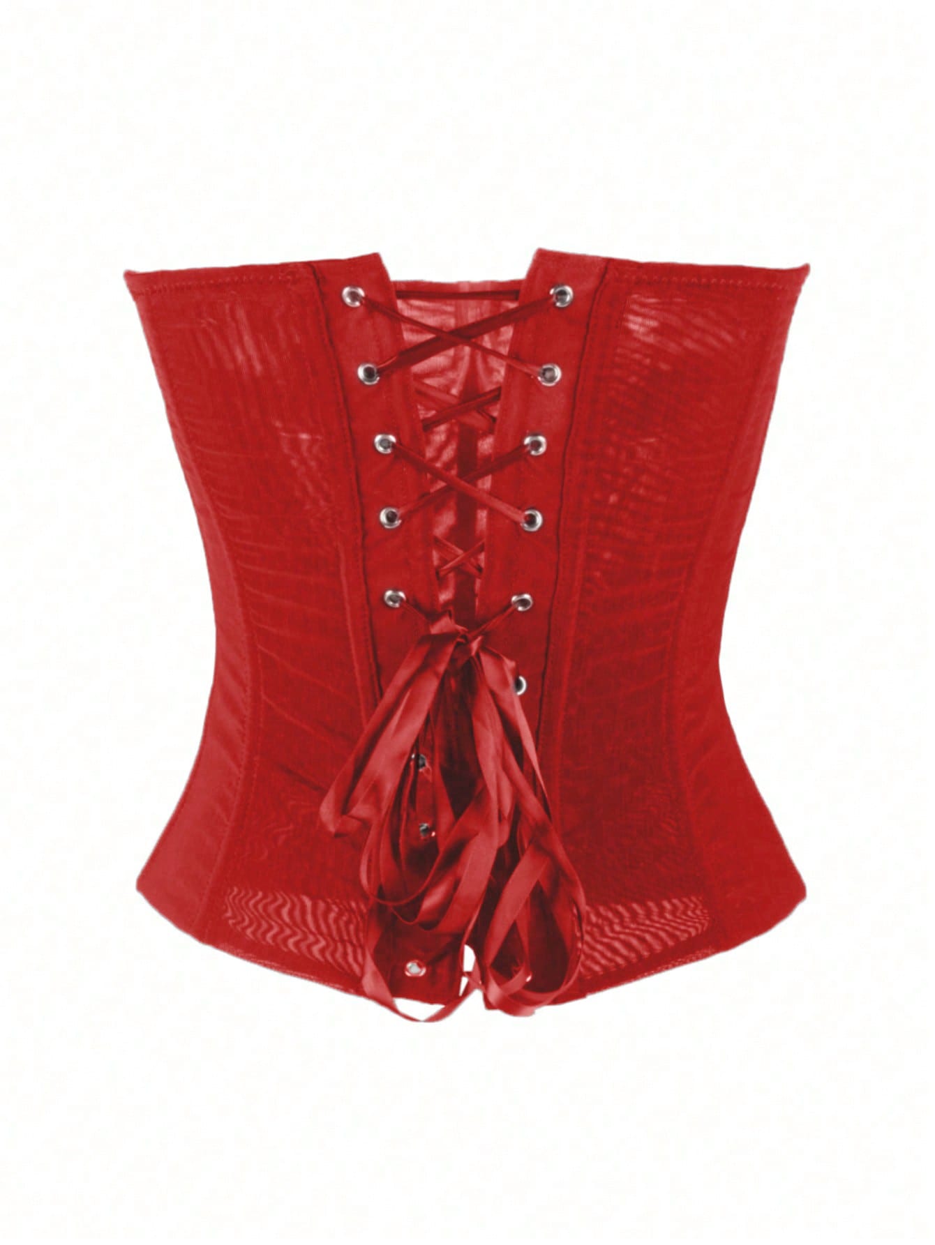 Women's Red Corset Bustier Top