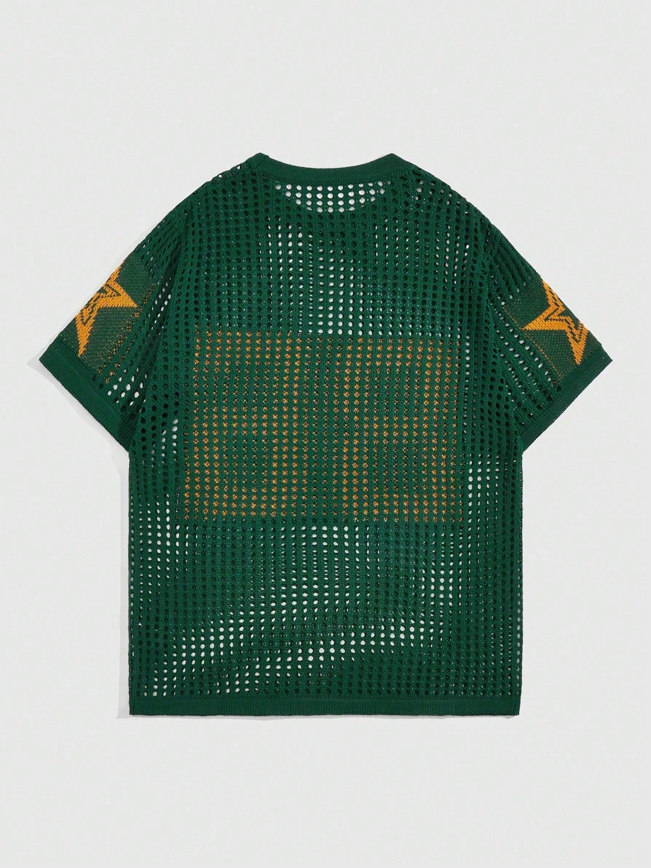Women's Kids Girls Green Crochet Knit T-Shirt Number 86 Print Short Sleeve Top