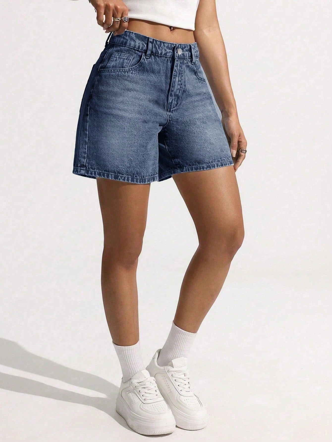 Women's Acid Wash Blue Jeans