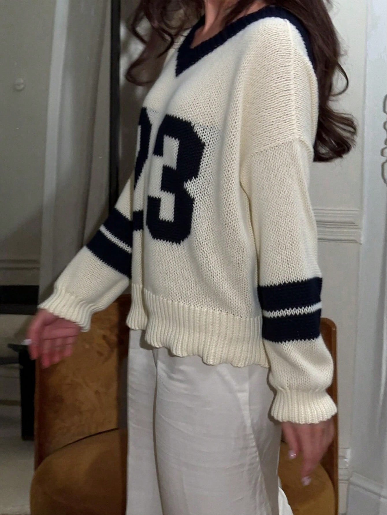 Women's Beige Knit Two-Piece Set with Crop Top and Mini Skirt