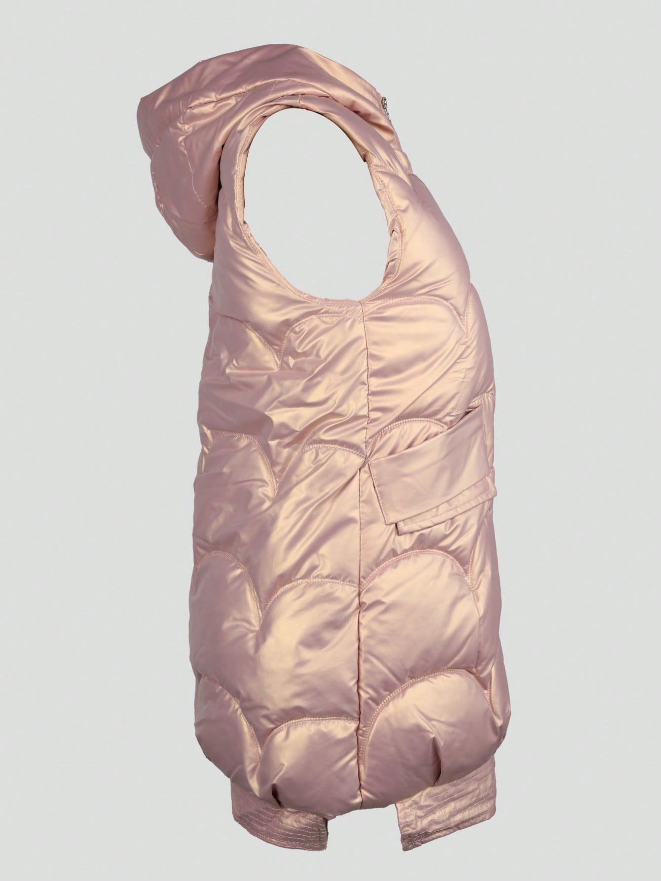 Women's Pink Faux Leather Cropped Vest Top