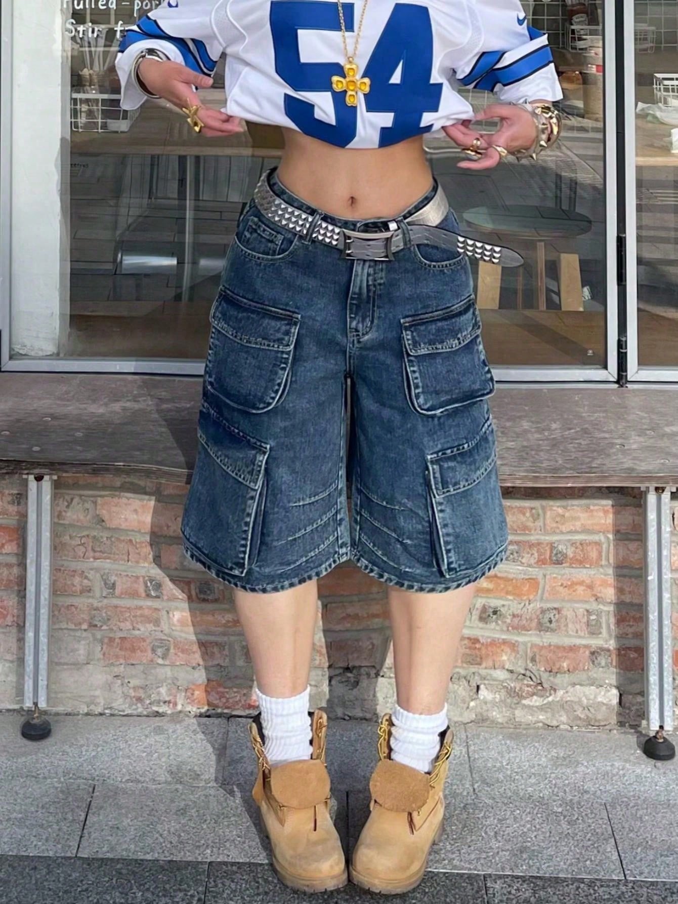 Women's Bleached Blue Distressed Straight Leg Jeans
