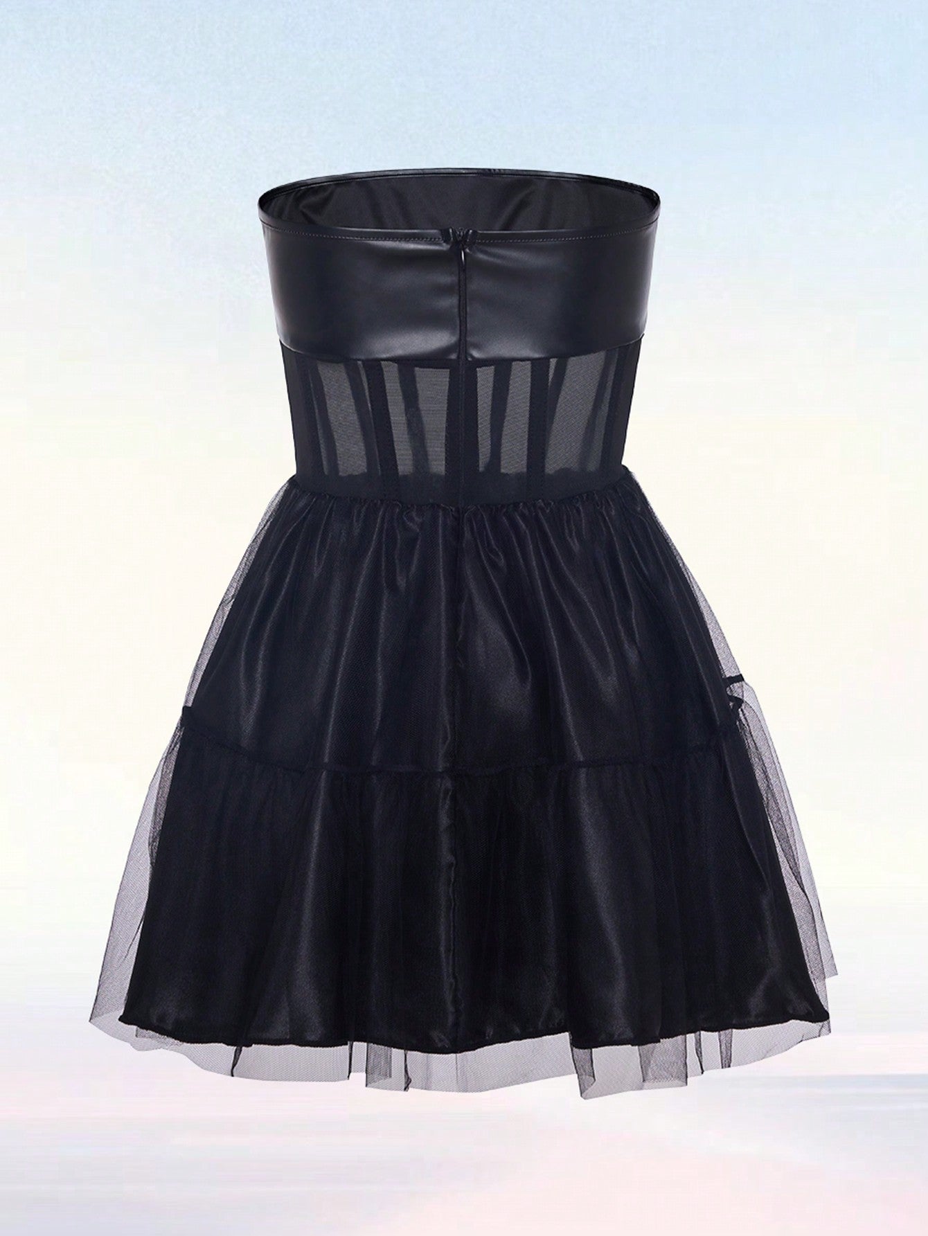 Women's Black Corset Bustier Top