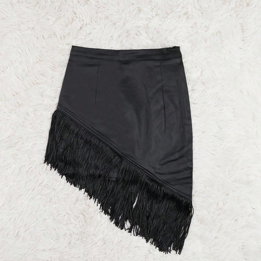 Women's Black High-Waist Mini Skirt