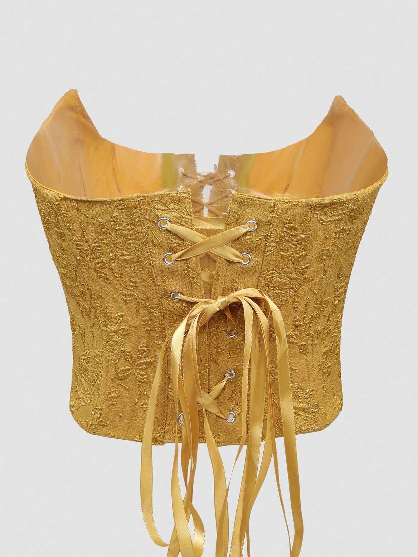 Women's Mustard Corset Bustier Top