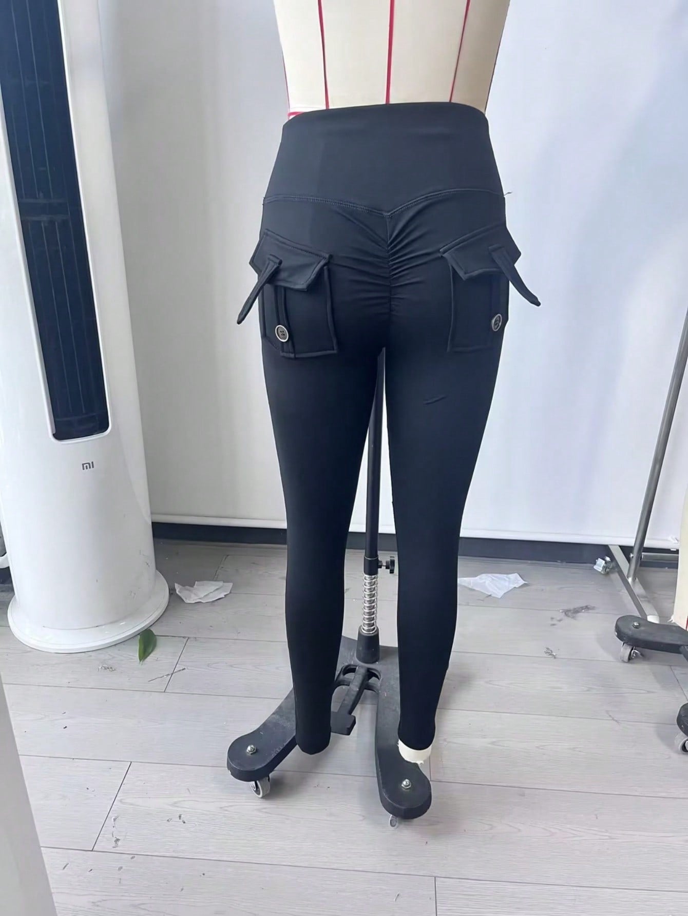 Women's Black High-Waisted Flare Yoga Pants with Bootcut Leg