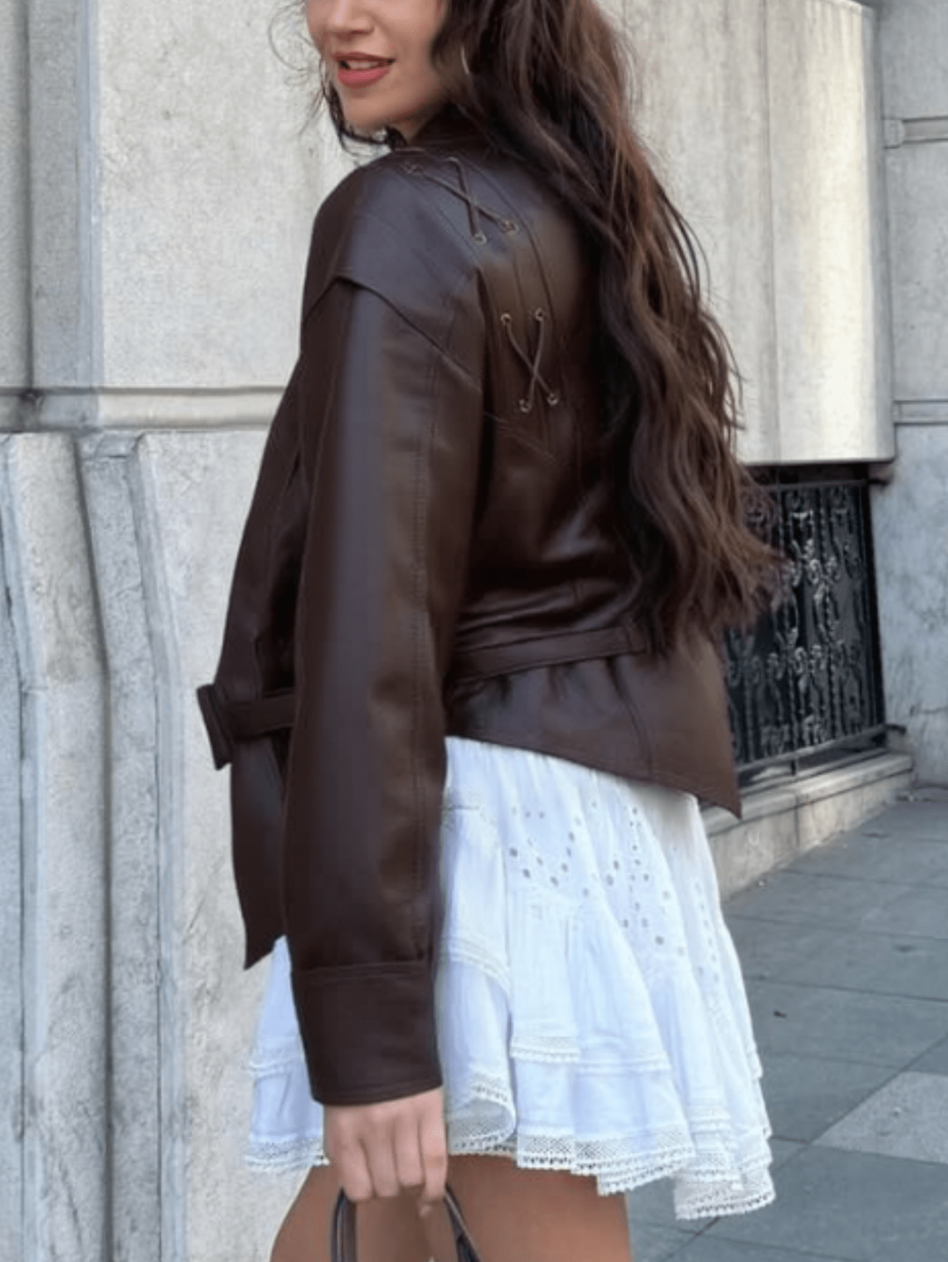 Women's Brown Faux Fur Jacket - Retro Glamorous Casual & Streetwear Outerwear