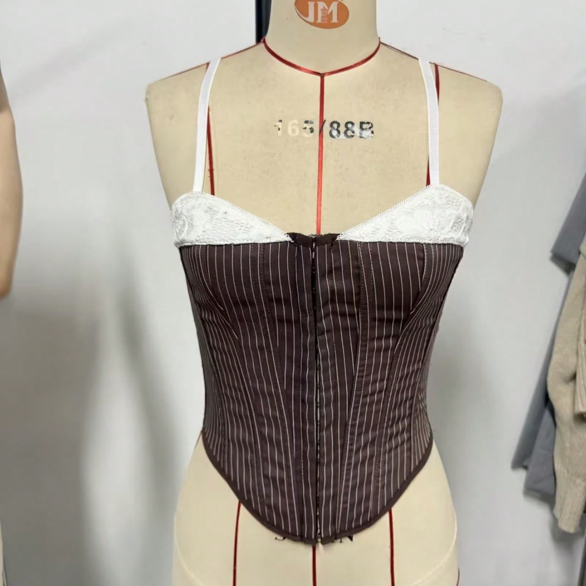 Women's Brown Corset Bustier Top