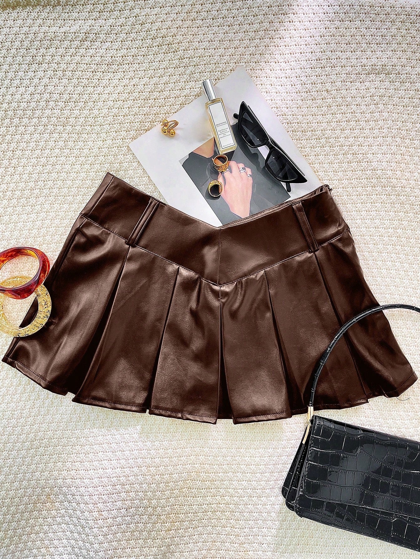 Women's Brown Mini Skirt