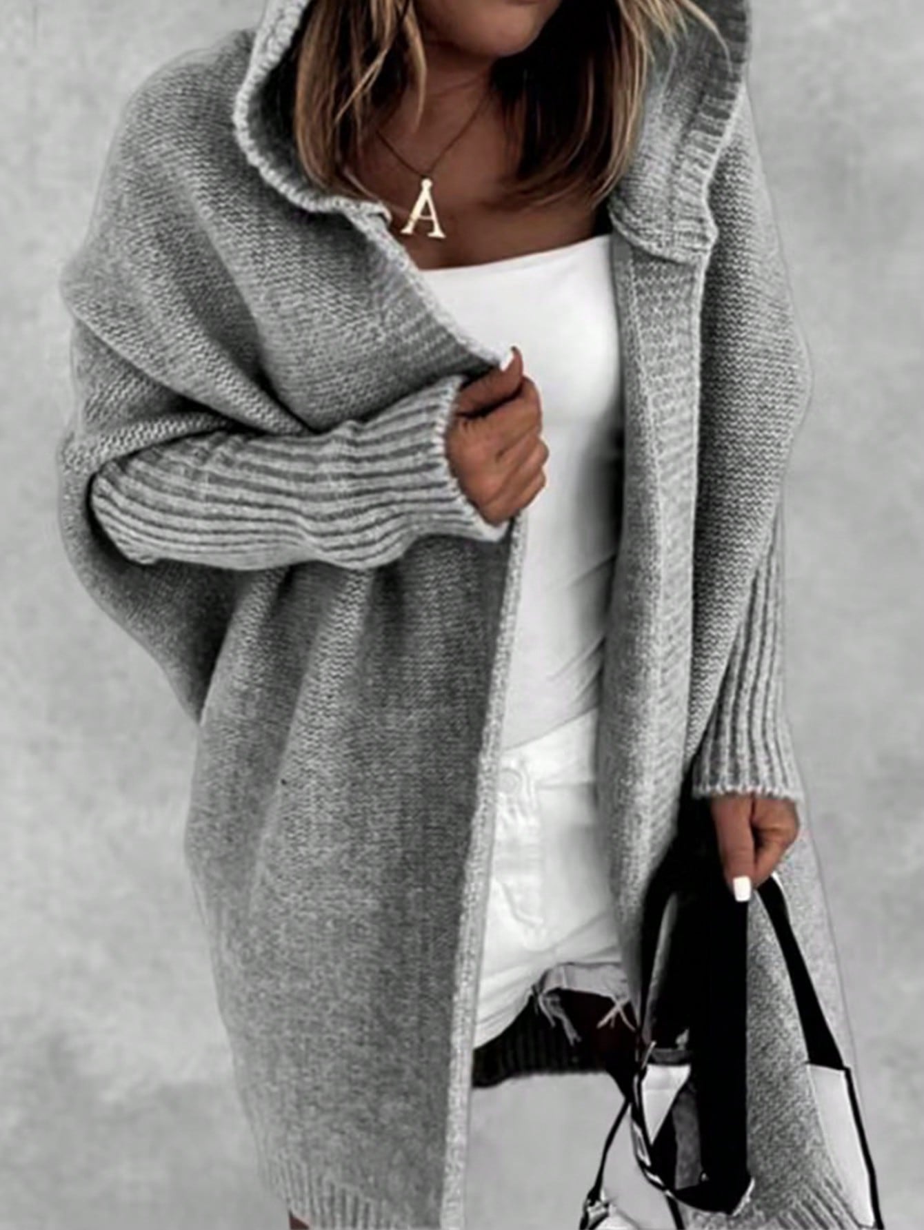 Women's Grey Pleated Midi Dress