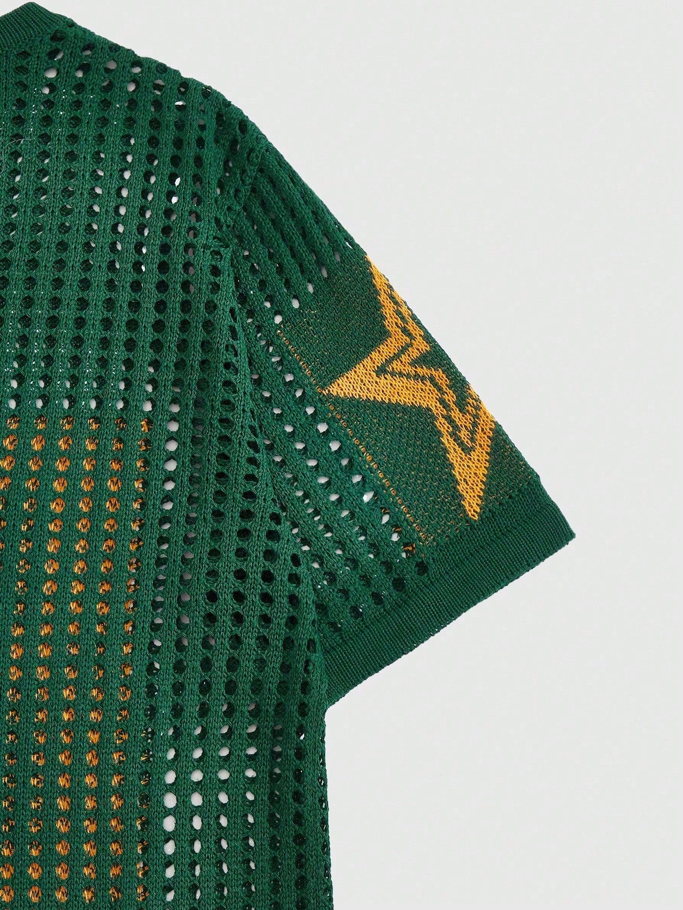 Women's Kids Girls Green Crochet Knit T-Shirt Number 86 Print Short Sleeve Top
