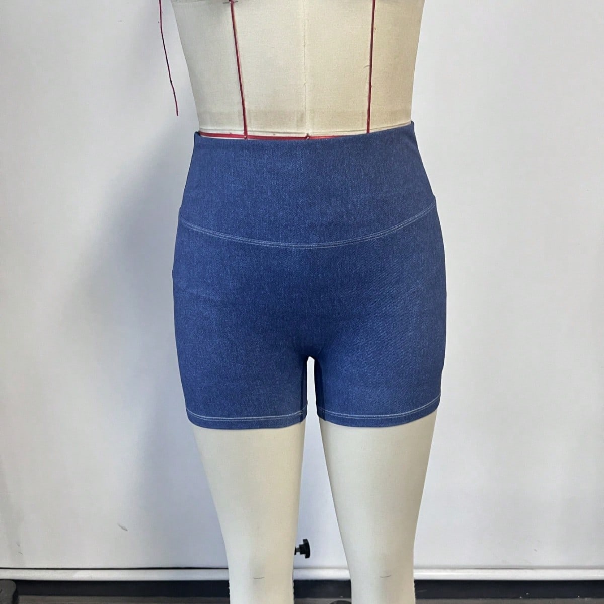 Women's Denim Blue High-Waisted Flare Yoga Pants with Bootcut Leg