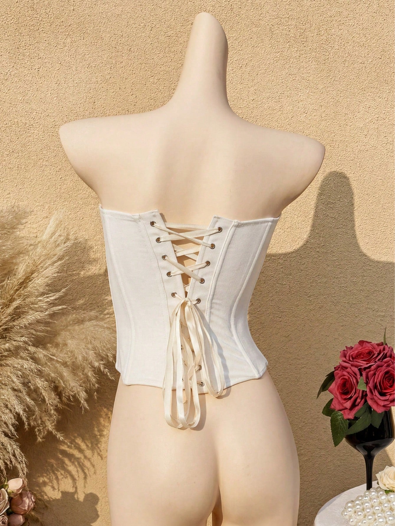 Women's Cream Corset Bustier