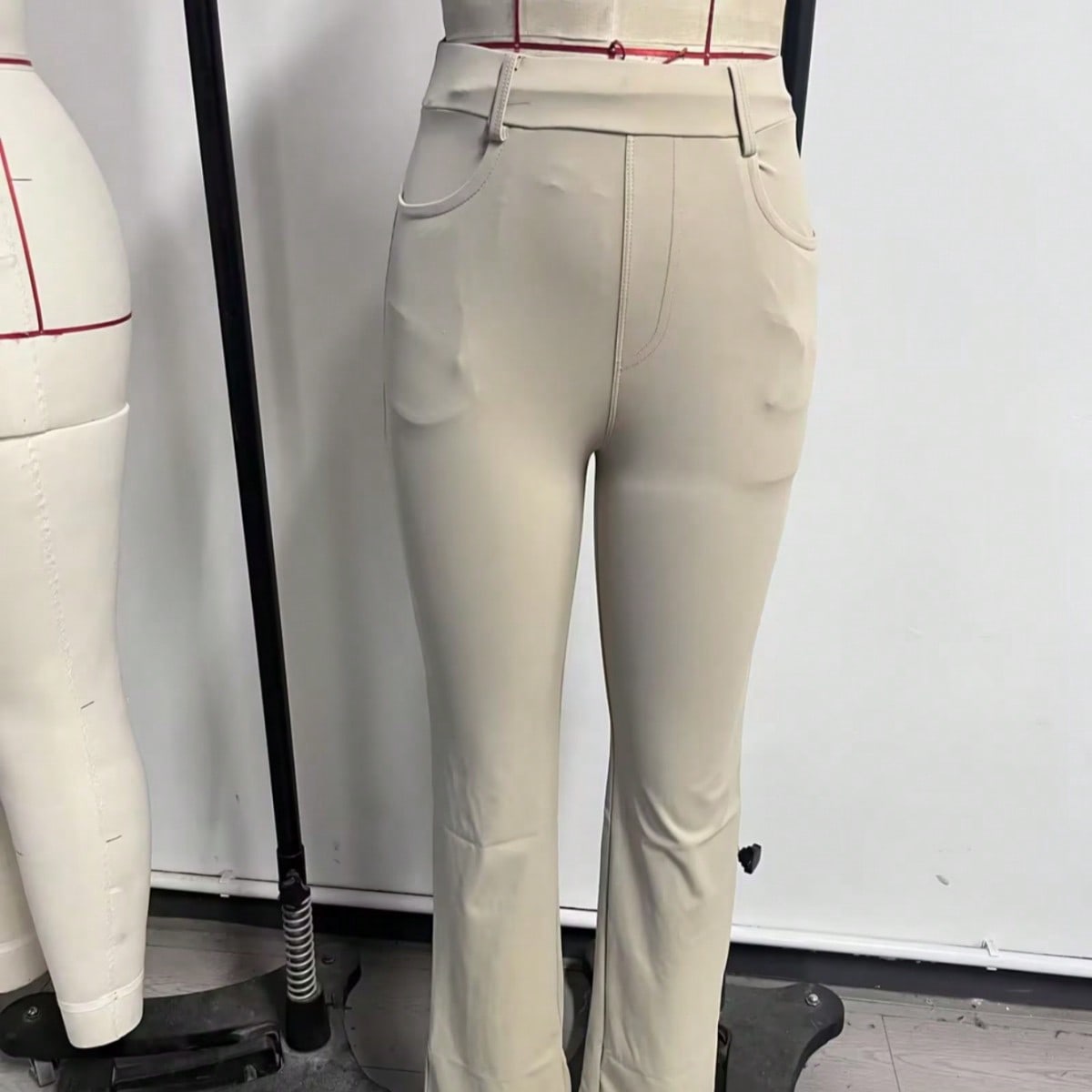 Women's Apricot High-Waisted Flare Yoga Pants with Bootcut Leg