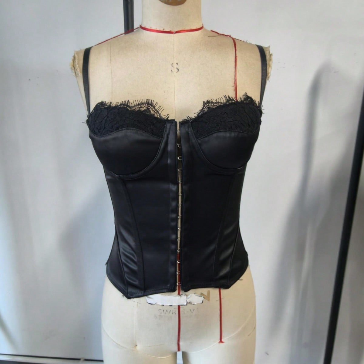 Women's Black Corset Bustier Top