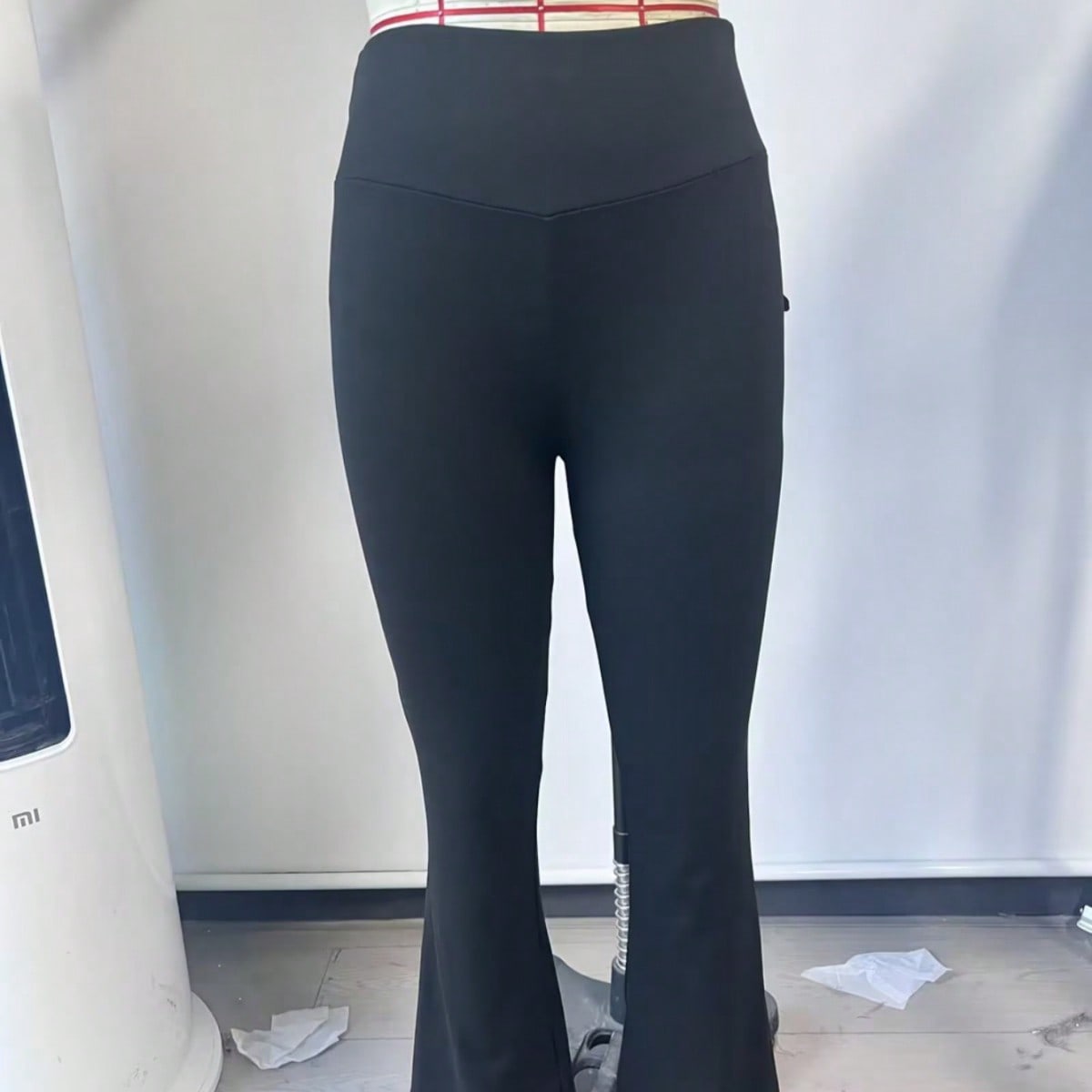 Women's Black High-Waisted Flare Yoga Pants with Bootcut Leg
