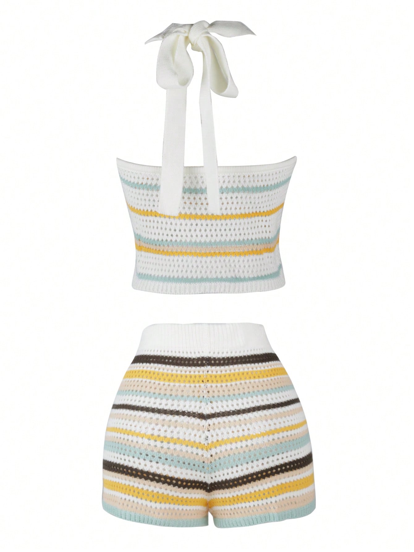 Women's Yellow Knit Bodycon Midi Dress