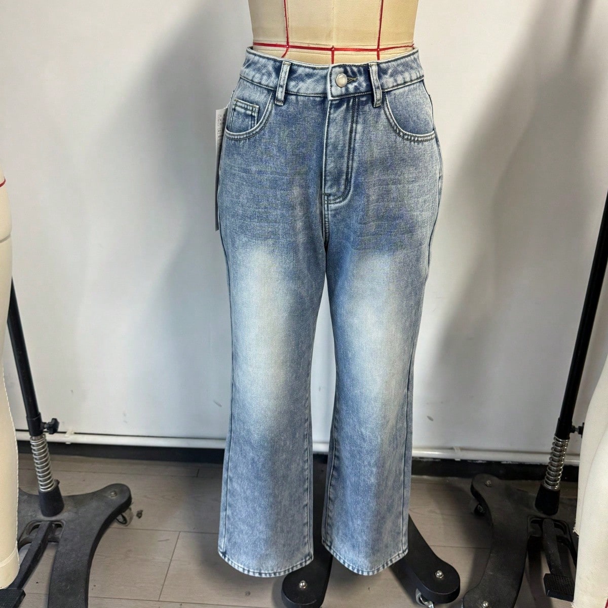 Women's Acid Wash Blue Jeans