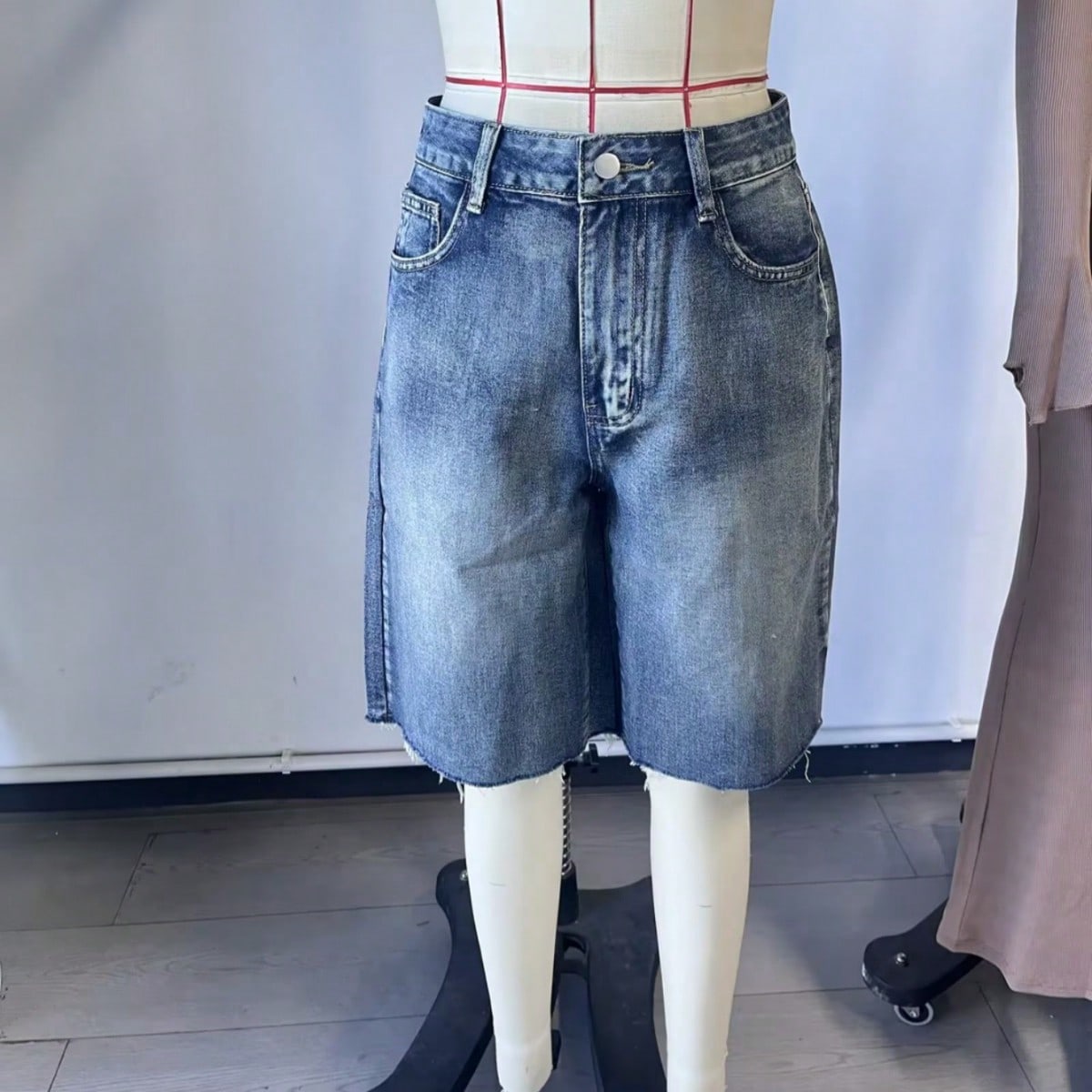 Women's Vintage Blue Wide-Leg Denim Jeans