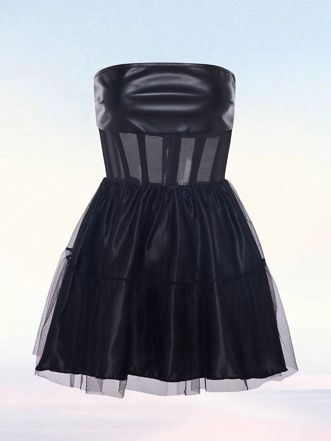 Women's Black Corset Bustier Top
