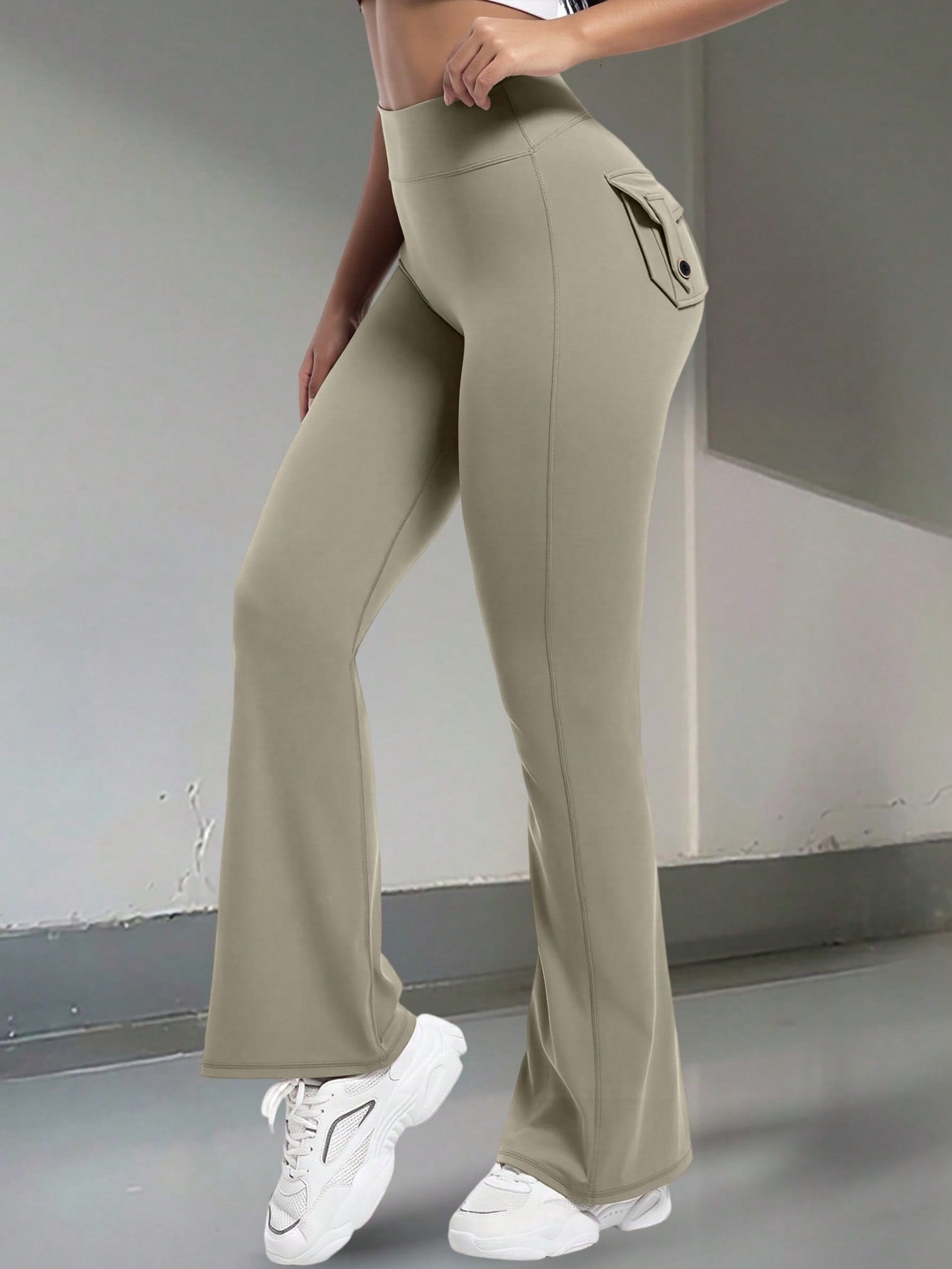 Women's Apricot High-Waist Yoga Pants