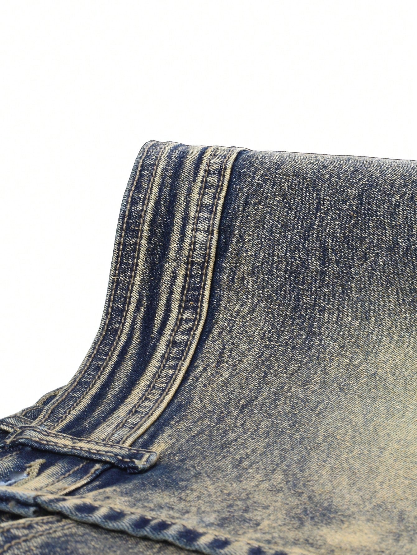 Women's Blue Acid Wash Asymmetric Wrap Denim Mini Skort
