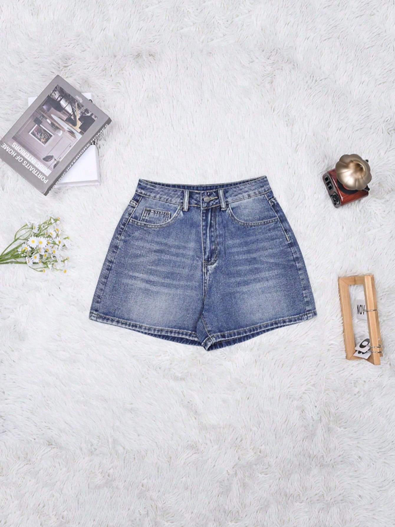 Women's Acid Wash Blue Jeans