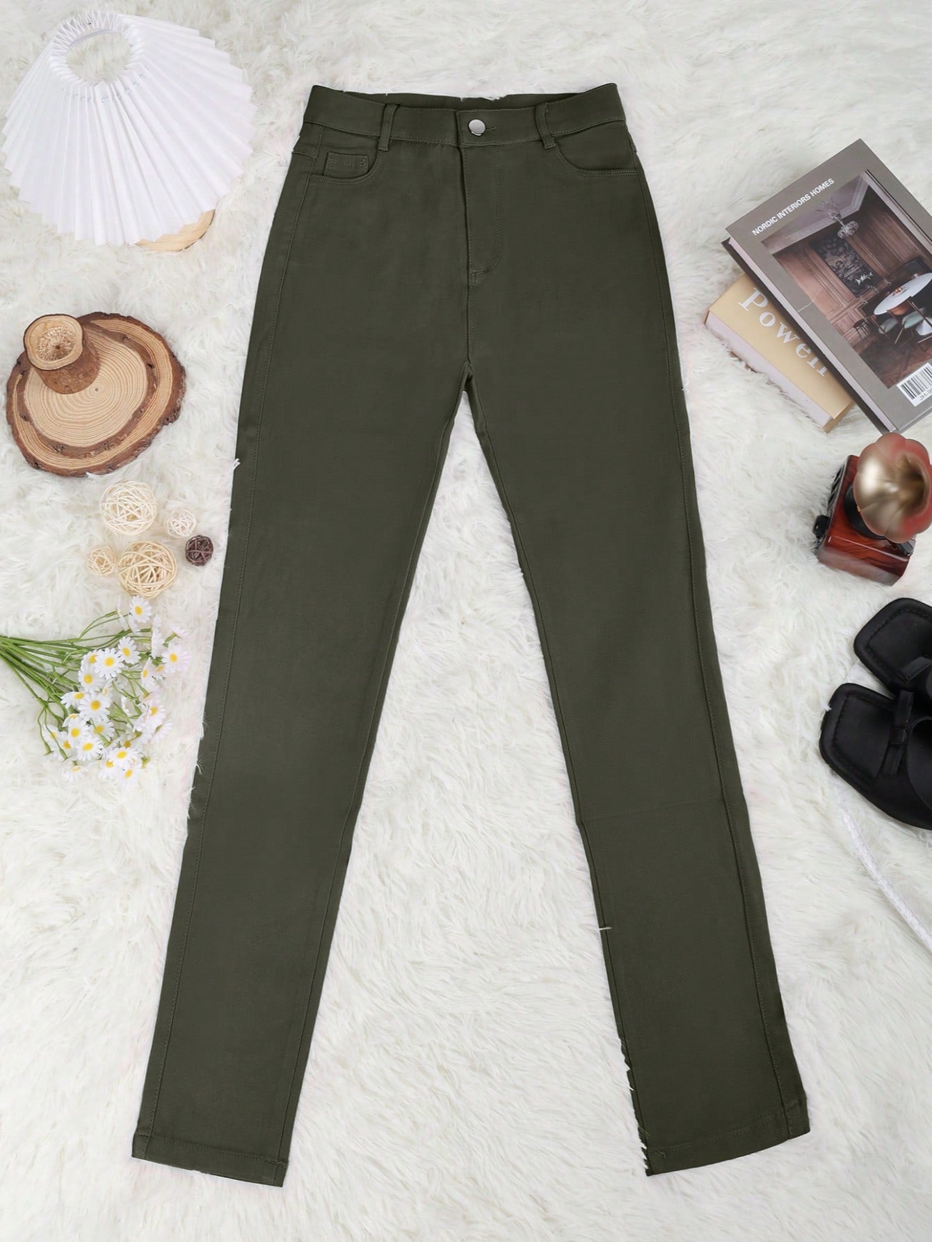 Women's Olive Green Corset Bustier Top