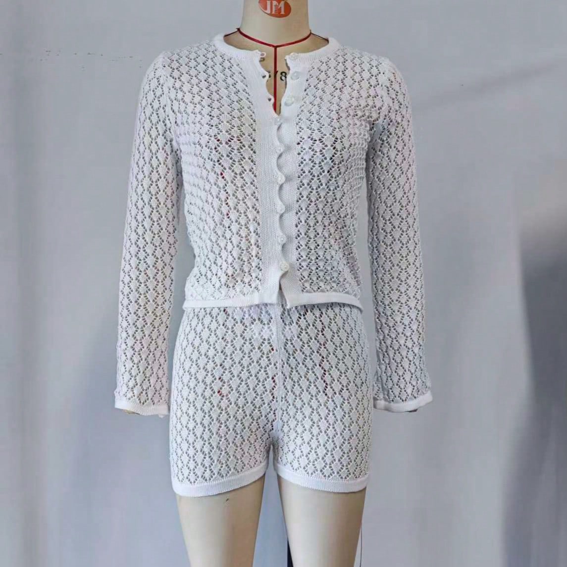 Women's White Ribbed Knit Midi bodycon dress with sleeveless