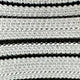 Women's Black and White Striped Polyester Knit Camisole Vest and Mini Skirt Set