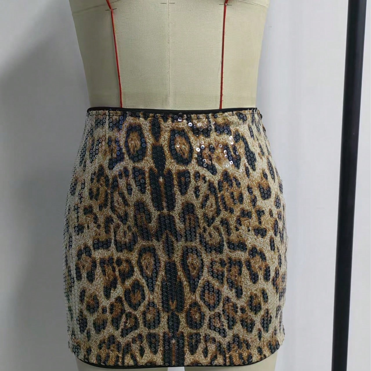 Women's Leopard Print High-Waist Mini Skirt