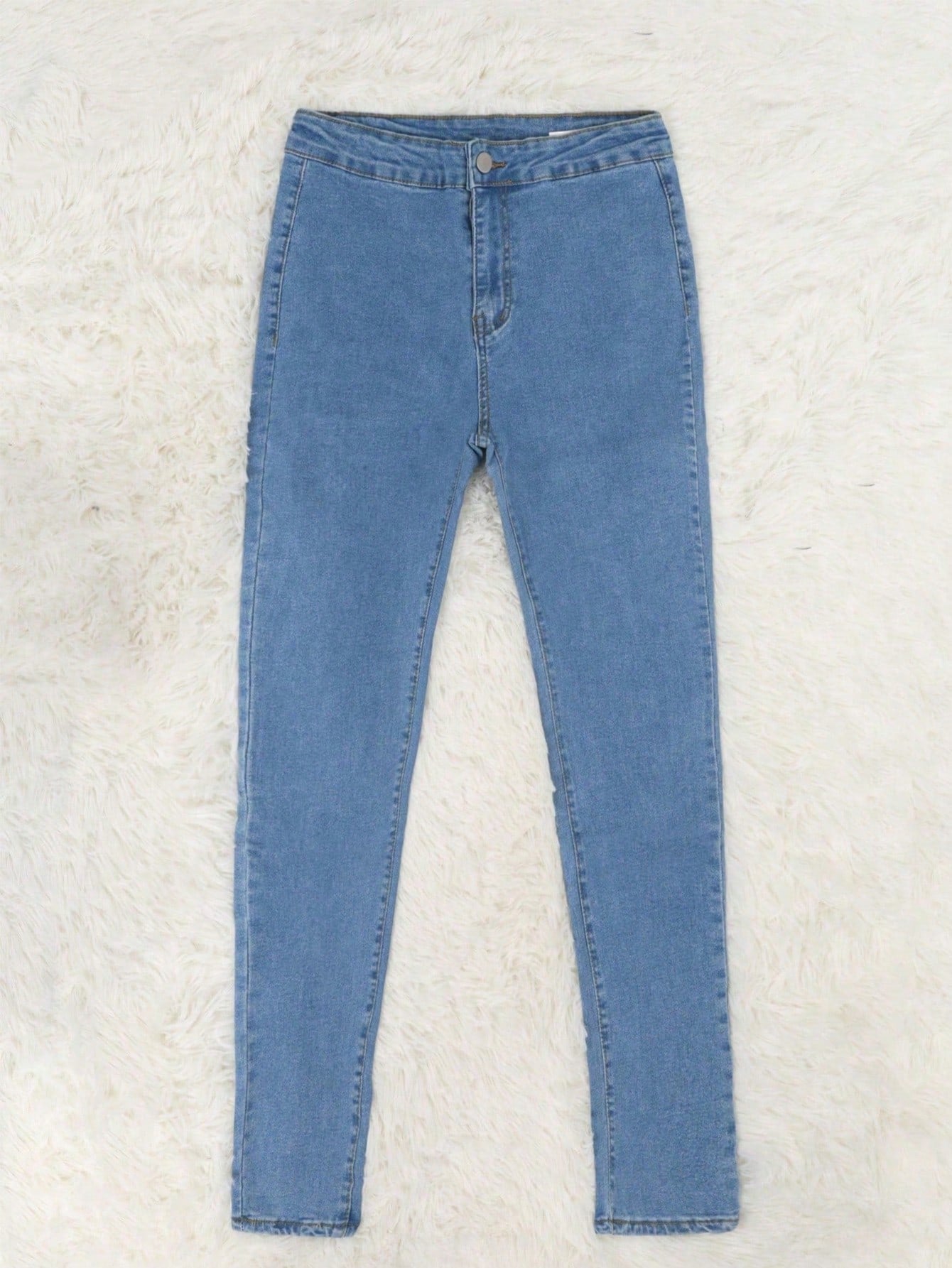 Women's Light Blue Wide-Leg Denim Jeans