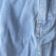 Women's Blue White Denim Mini Skirt with Front Slit