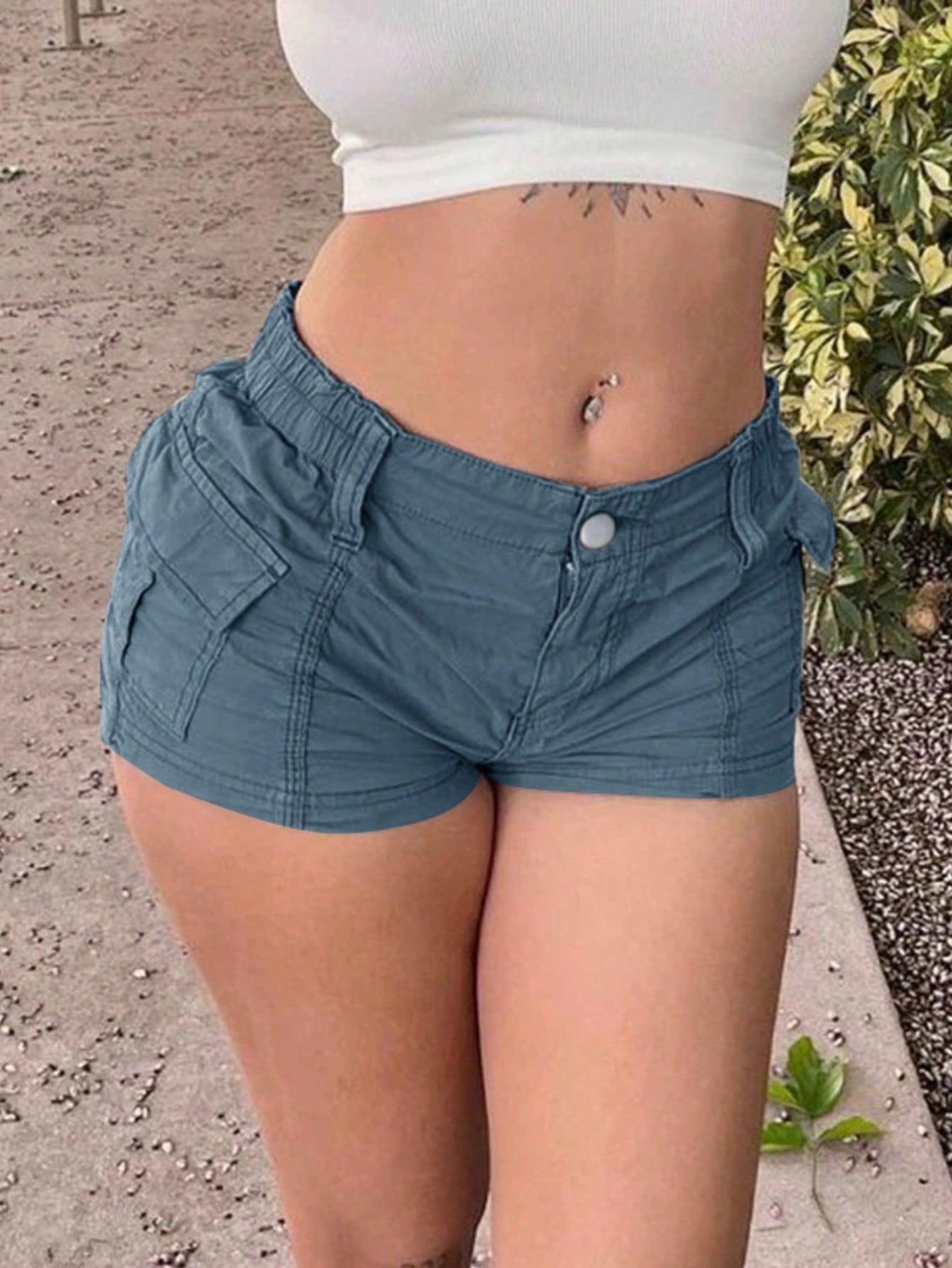 Women's Apperloth Women Cargo Shorts with Elastic Waist