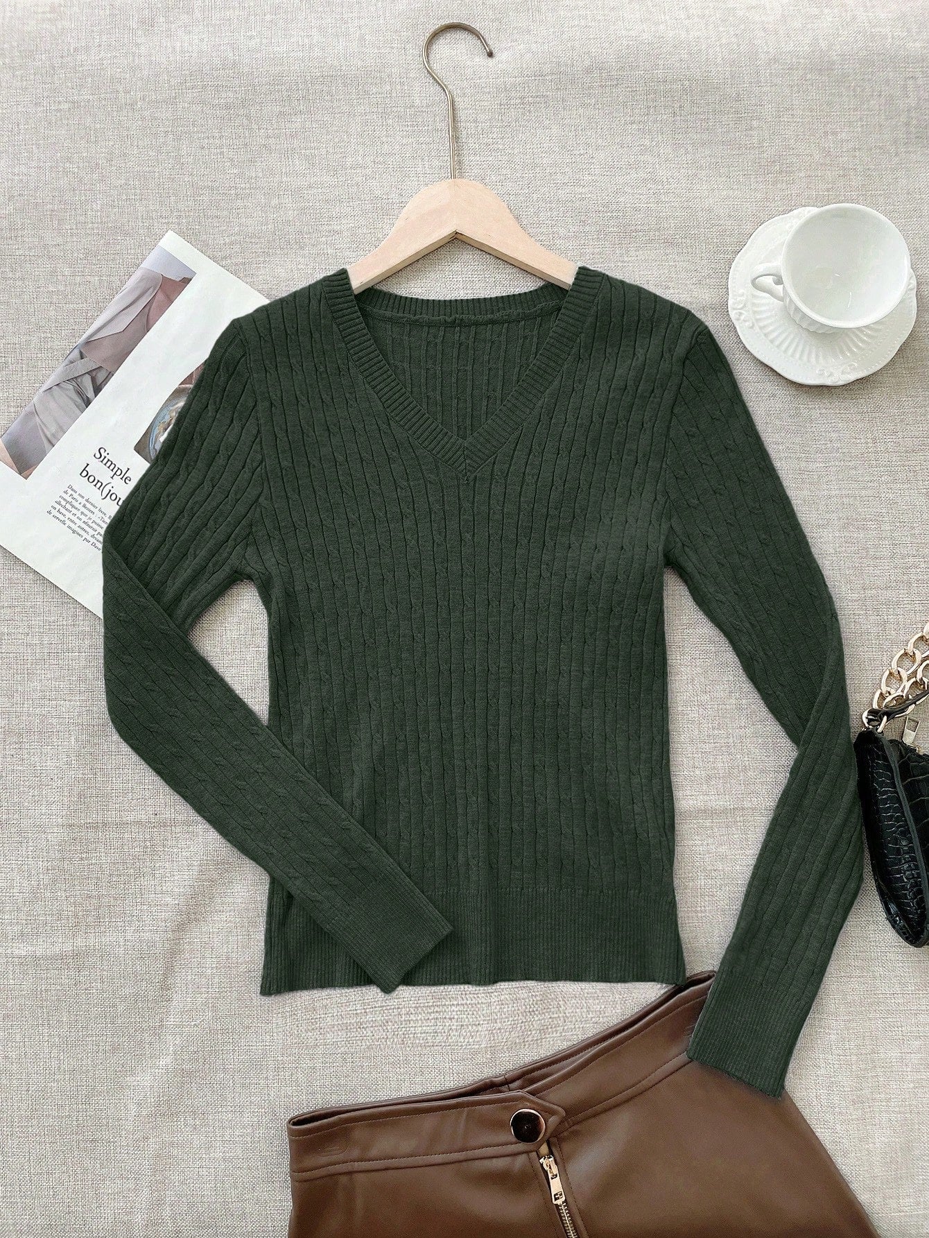 Women's Teal Ribbed Knit Midi Bodycon Dress