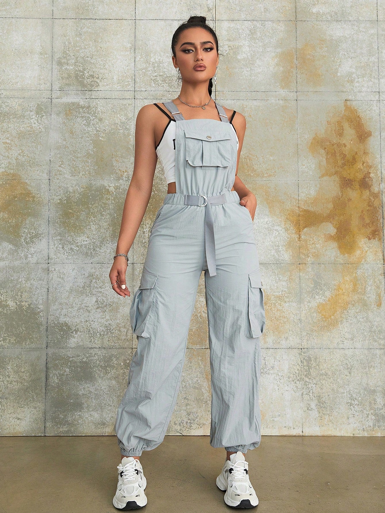 Women's Light Grey Wide Leg Athletic Yoga Pants