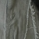 Women's Army Green Denim Mini Skirt with Front Slit