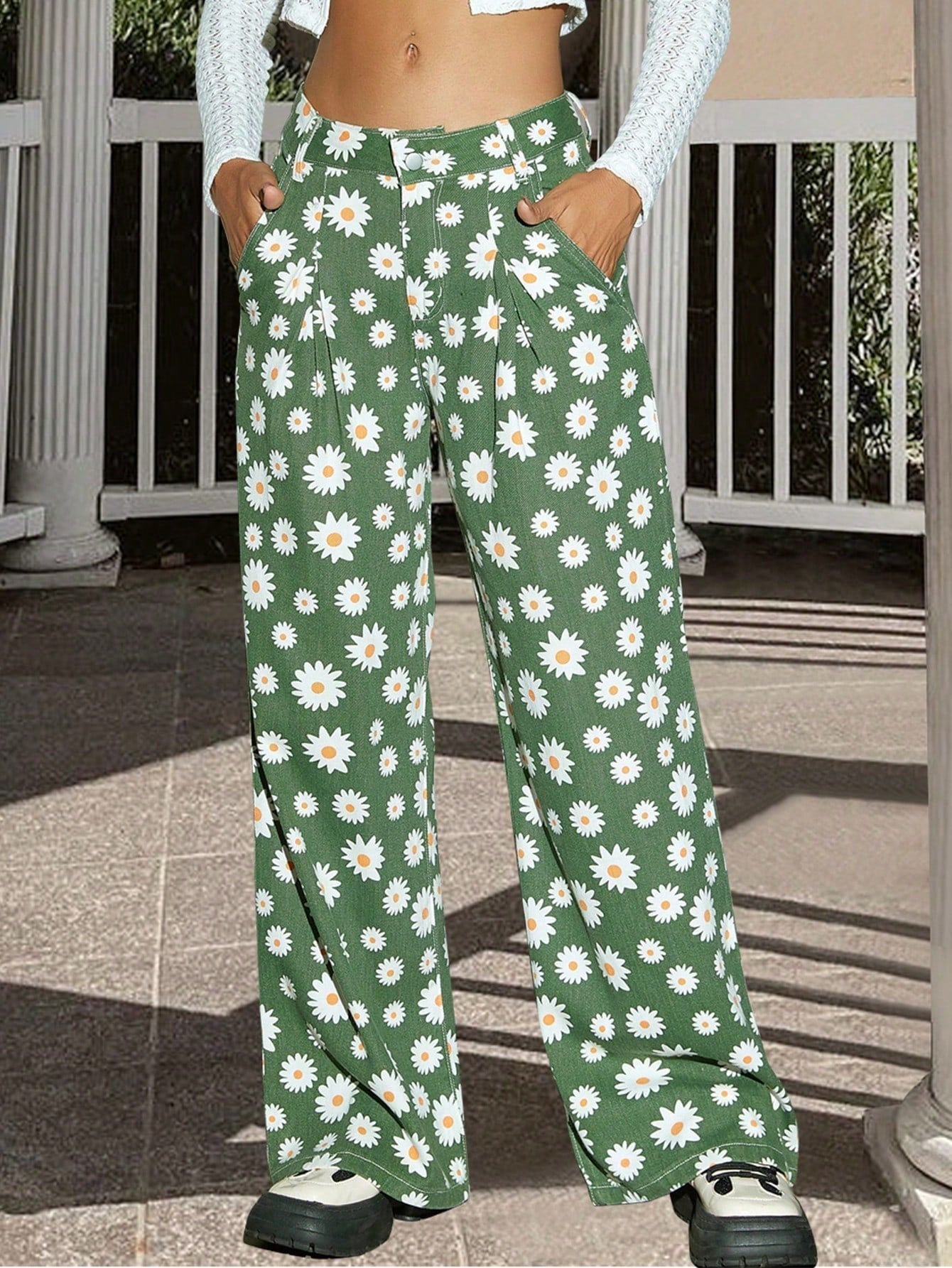 Women's Green High-Waist Yoga Leggings
