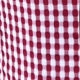 Women's Festive Red and White Gingham Corset Top with Lace Trim