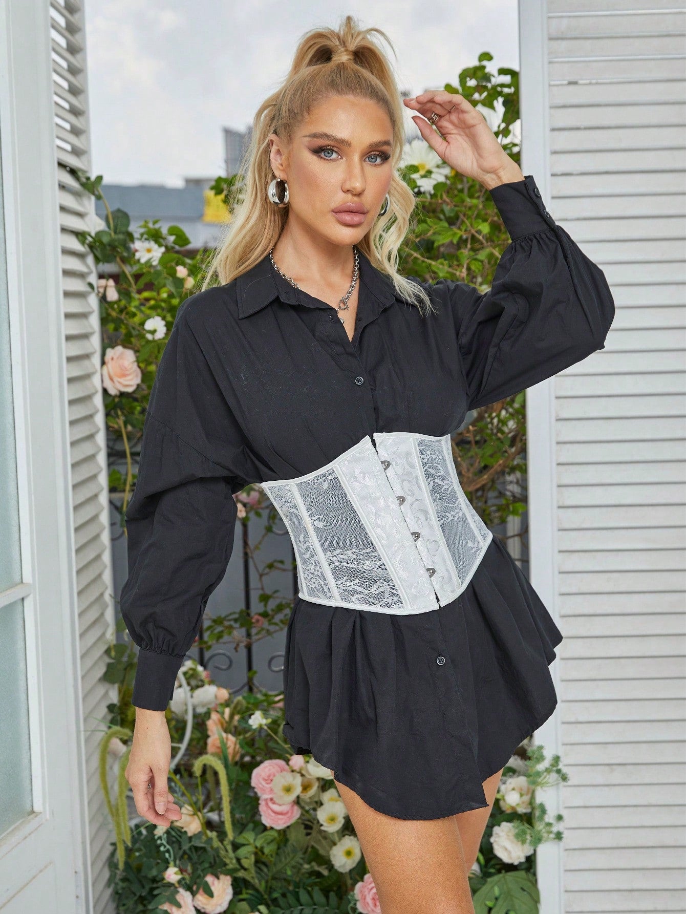 Women's 白色 Corset