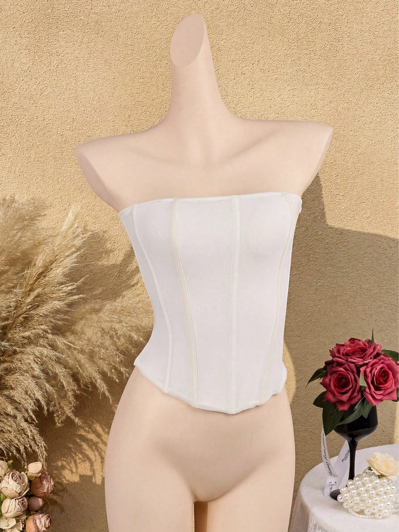 Women's Cream Corset Bustier
