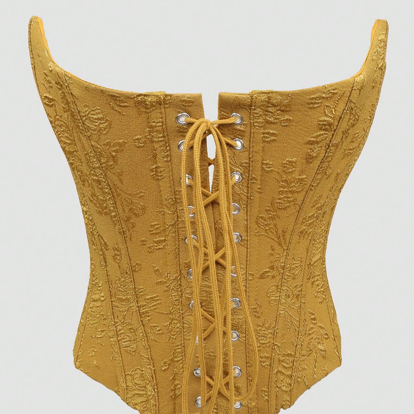 Women's Mustard Corset Bustier Top