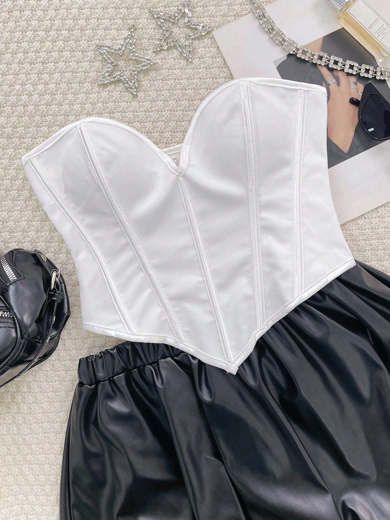 Women's Sexy Sweetheart Neckline Corset Top Slim Fit Sleeveless Party Clubwear