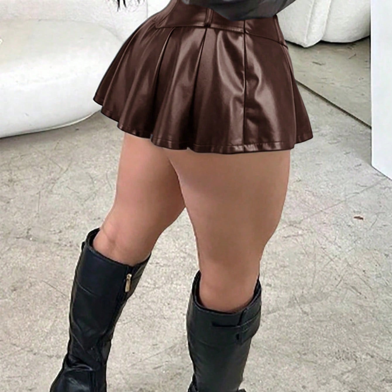 Women's Brown Mini Skirt