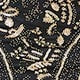 Women's Black and Gold Sequin Embroidered Sleeveless Evening Dress with Mesh Overlay