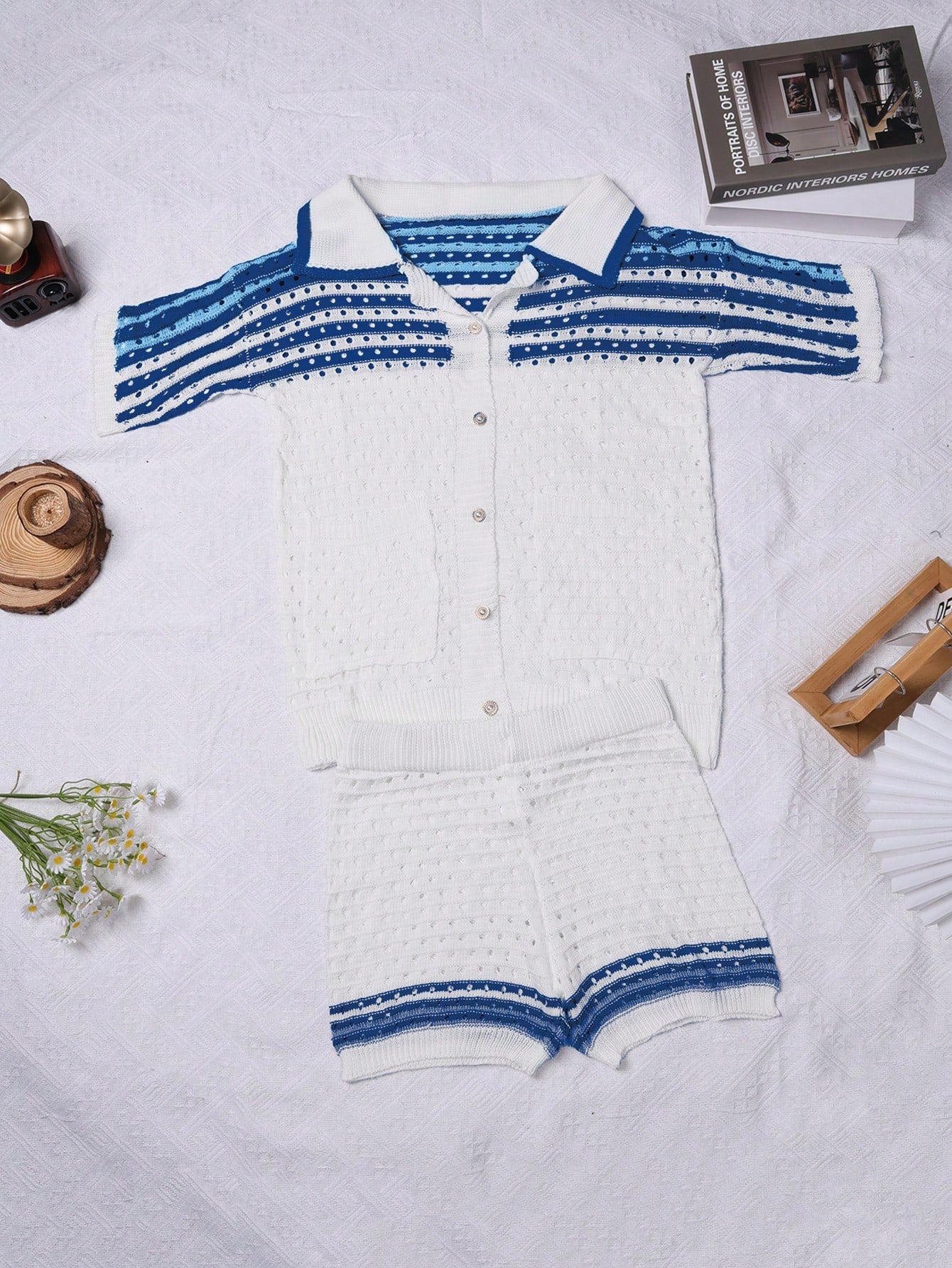 Women's Blue Ribbed Knit Midi bodycon dress with sleeveless