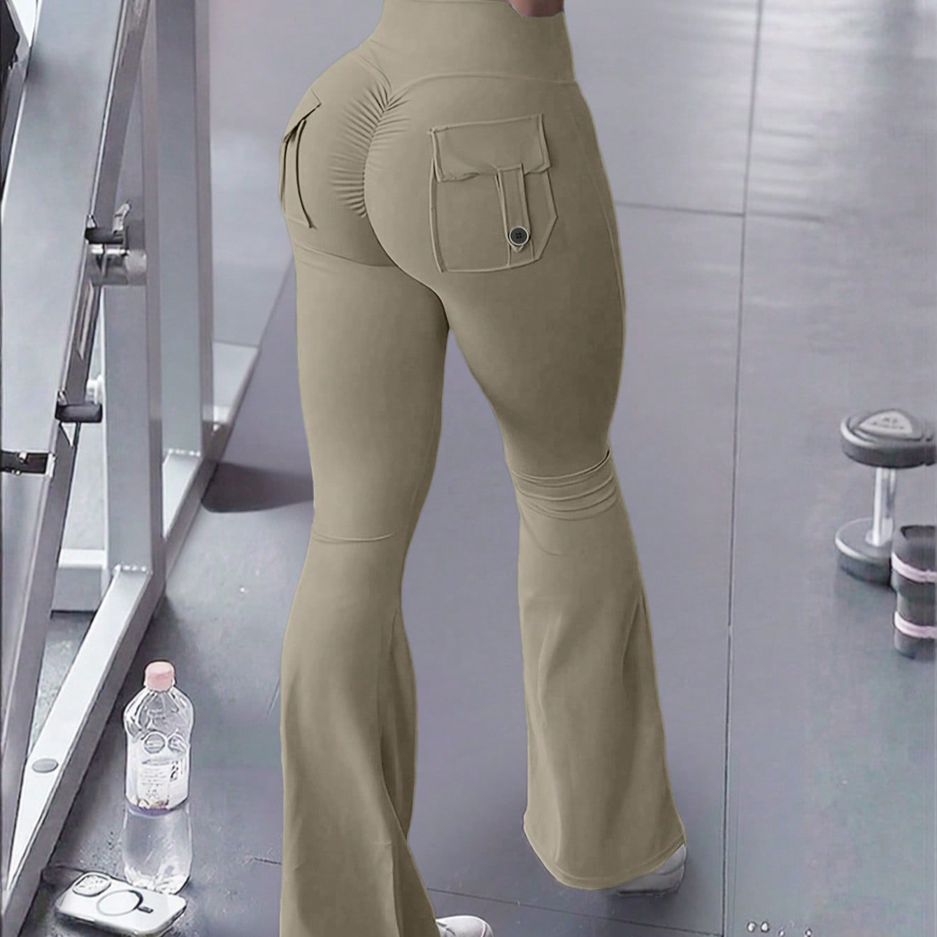 Women's Apricot High-Waist Yoga Pants