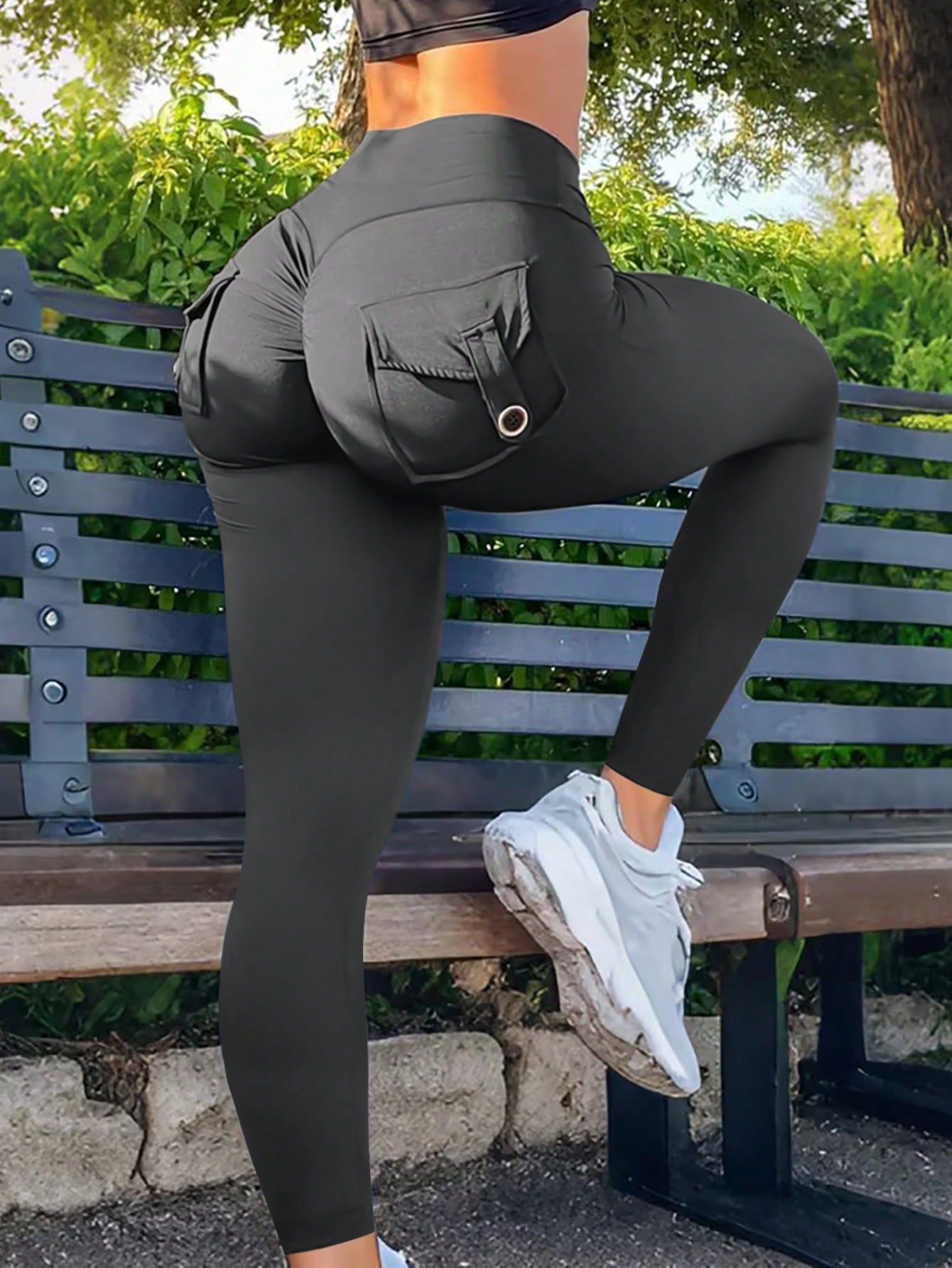 Women's Graphite Grey High-Waist Yoga Pants