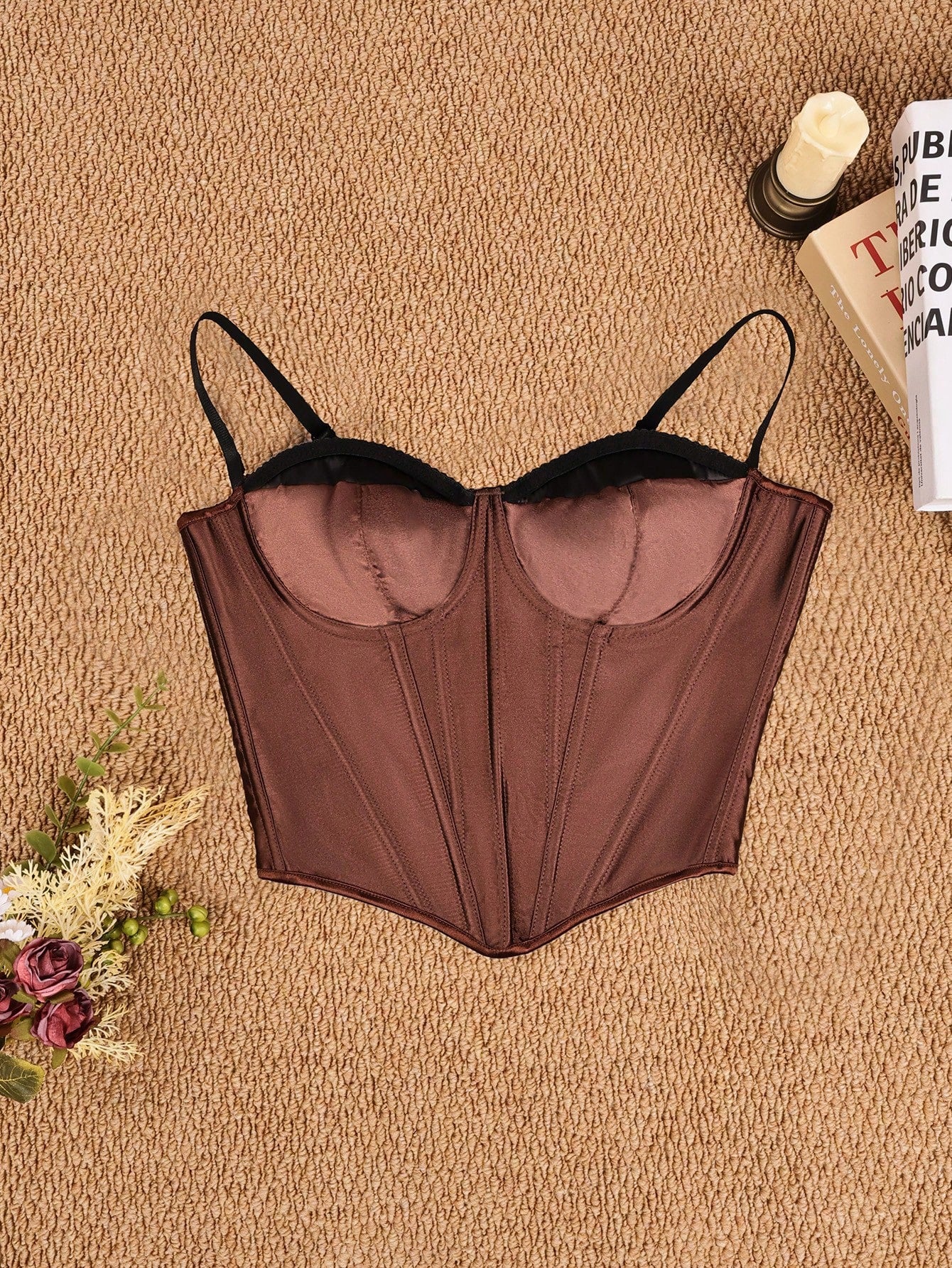 Women's Brown Corset Bustier