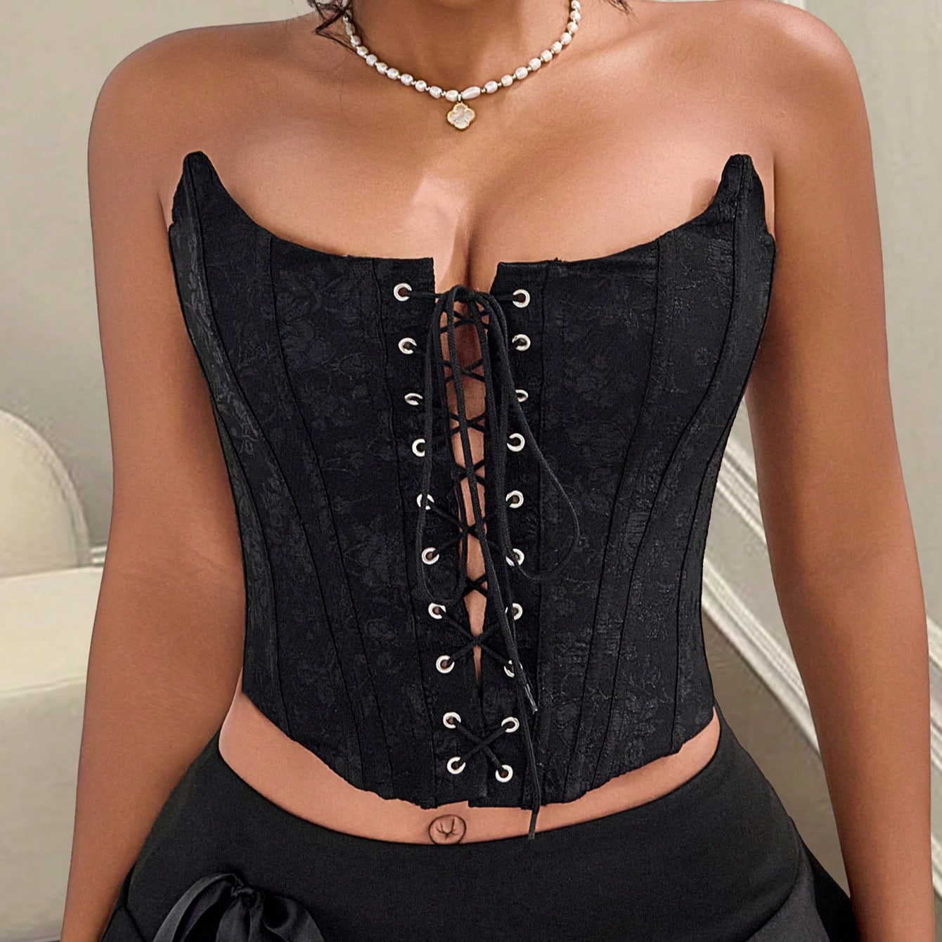 Women's Sexy Women's Lace Up Corset Top Gothic Style Bustier